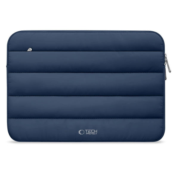 Tech-Protect Fluffy MacBook / Laptop 15-16" (27 x 38cm) Sleeve m. Ekstra Lynlåslomme - Mørkeblå