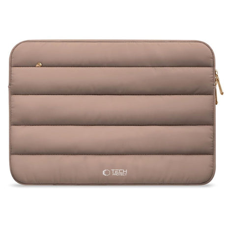 Tech-Protect Fluffy MacBook / Laptop 15-16" (27 x 38cm) Sleeve m. Ekstra Lynlåslomme - Beige