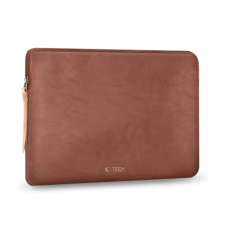 Tech-Protect MacBook / Laptop 15-16" Kunstlæder Sleeve m. Foret Inderside - Brown