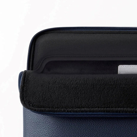 Tech-Protect MacBook / Laptop 15-16" Kunstlæder Sleeve m. Foret Inderside - Navy Blue