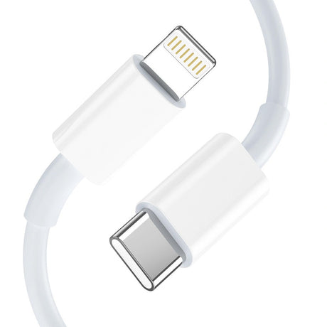Tech-Protect 20W Vægoplader m. 1 x Lightning Kabel - Hvid
