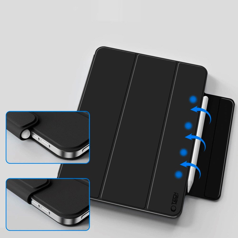 iPad 11" (2025) / 10.9" (2024 / 2022) Tech-Protect SmartCase Magnetisk Flip Cover - Sort