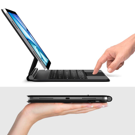 iPad Air 11" (2026 / 2025 / 2024) / Air (2022 / 2020) Tech-Protect Cover m. Engelsk Tastatur - Sort - (DEMO)