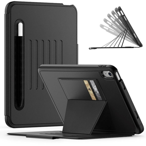 iPad 11" (2025) / iPad 10.9" (2024 / 2022) Tech-Protect Flip Cover m. Kortholder & Pencil Holder - Sort