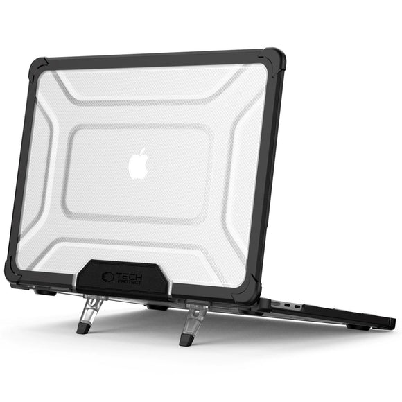 MacBook Air 13" M5/M4/M3/M2 (2026-2022) Tech-Protect SmartShell Pro Cover - Sort / Gennemsigtig