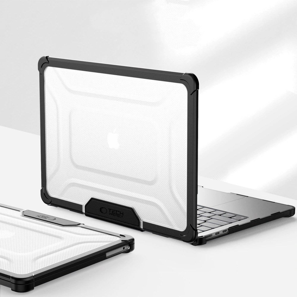 MacBook Air 13" M5/M4/M3/M2 (2026-2022) Tech-Protect SmartShell Pro Cover - Sort / Gennemsigtig