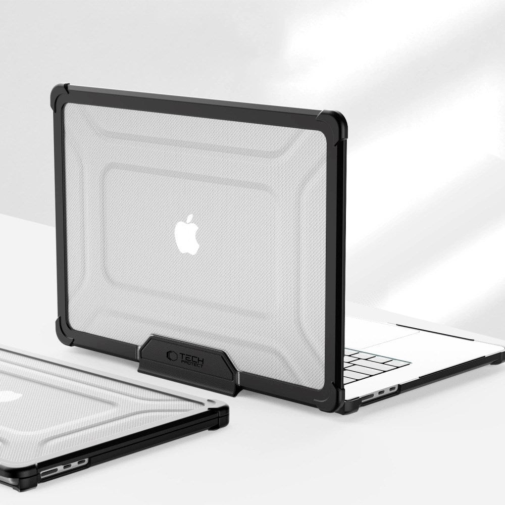 MacBook Air 15" M5/M4/M3/M2 (2026-2023) Tech-Protect SmartShell Pro Cover - Sort / Gennemsigtig