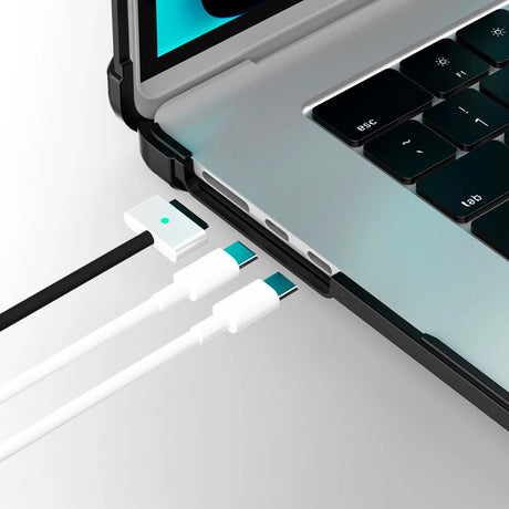 MacBook Air 15" M5/M4/M3/M2 (2026-2023) Tech-Protect SmartShell Pro Cover - Sort / Gennemsigtig