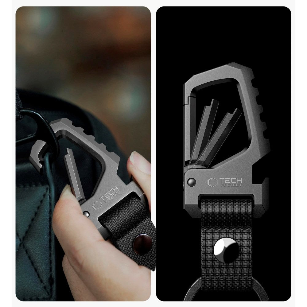 Tech-Protect SlideLock Karabinnøglering - Sort