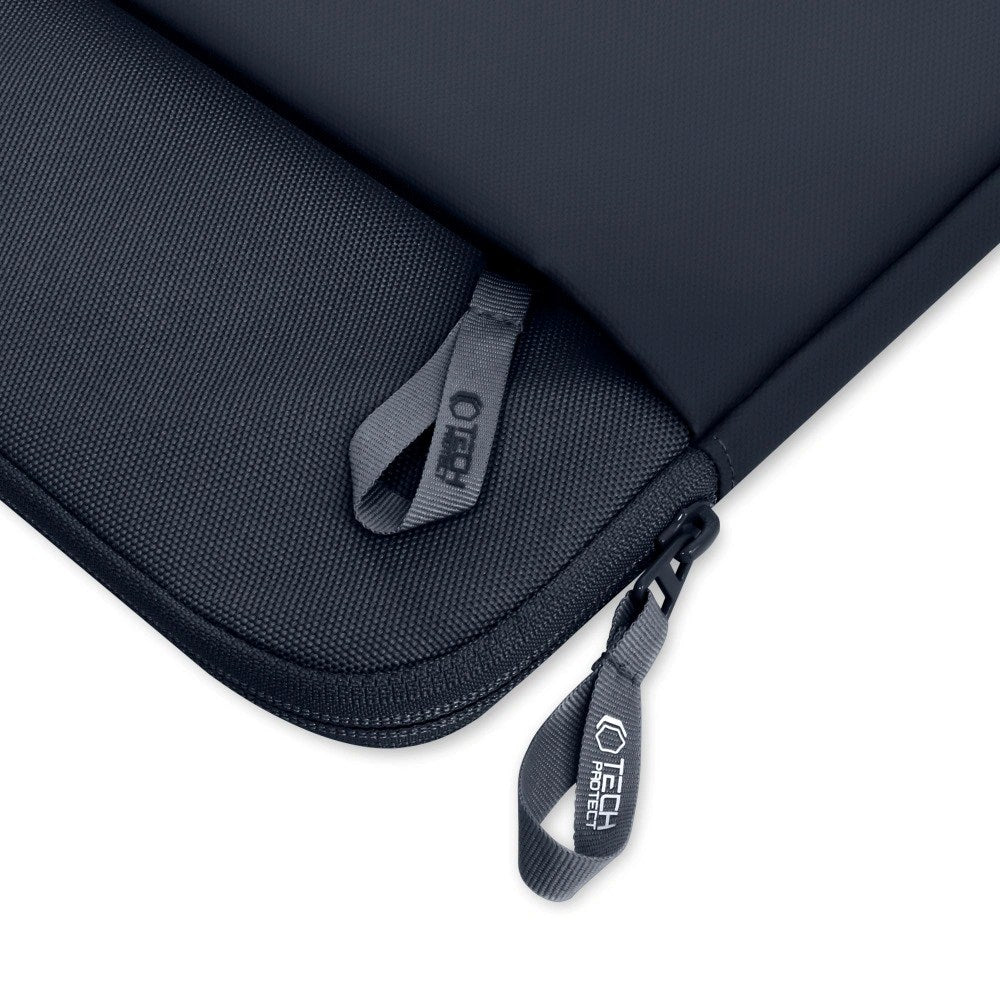 Tech-Protect MacBook / Laptop 13-14" Sleeve m. Foret Inderside & Lomme - Mørkeblå