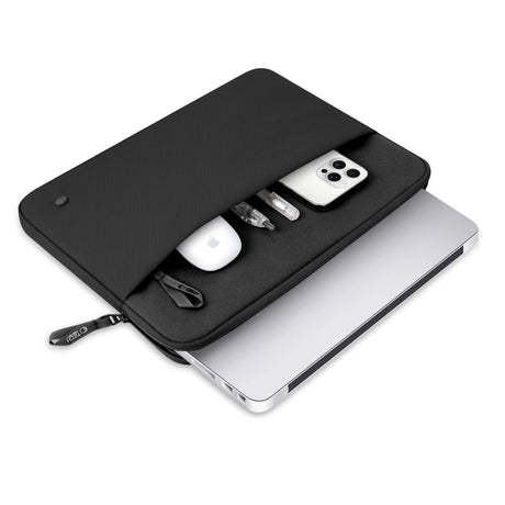 Tech-Protect MacBook / Laptop 13-14" Sleeve m. Foret Inderside & Lomme - Sort