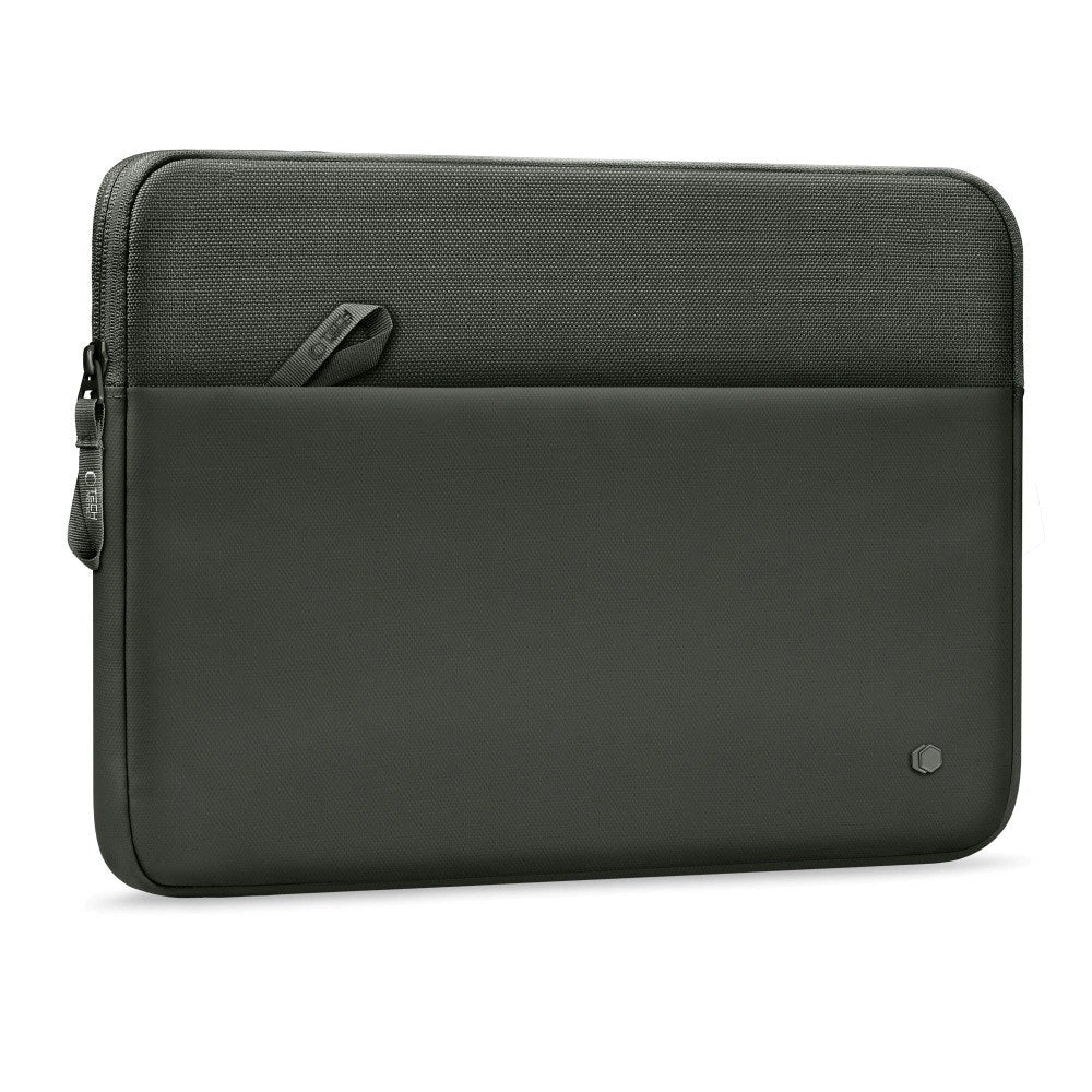 Tech-Protect MacBook / Laptop 13-14" Sleeve m. Foret Inderside & Lomme - Mørkegrøn