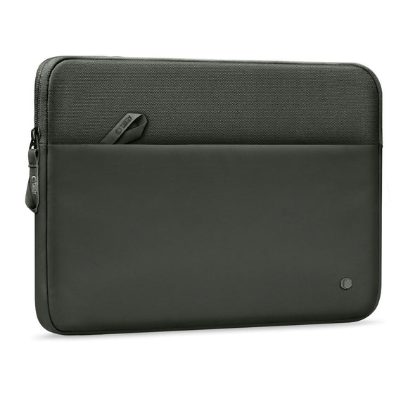 Tech-Protect MacBook / Laptop 13-14" Sleeve m. Foret Inderside & Lomme - Mørkegrøn