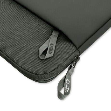 Tech-Protect MacBook / Laptop 13-14" Sleeve m. Foret Inderside & Lomme - Mørkegrøn