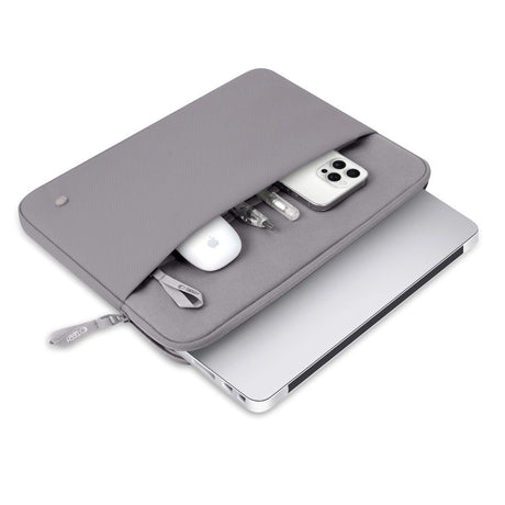 Tech-Protect MacBook / Laptop 13-14" Sleeve m. Foret Inderside & Lomme - Grå