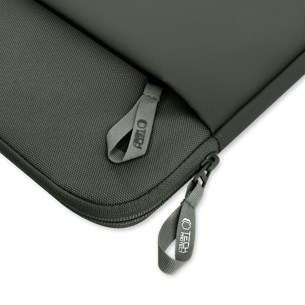 Tech-Protect MacBook / Laptop 15-16" Sleeve m. Foret Inderside & Lomme - Mørkegrøn