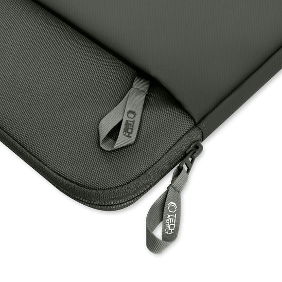 Tech-Protect MacBook / Laptop 15-16" Sleeve m. Foret Inderside & Lomme - Mørkegrøn