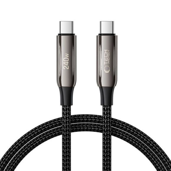 Tech-Protect Ultraboost UB10T PD 240W USB-C til USB-C Kabel 1m - Sort