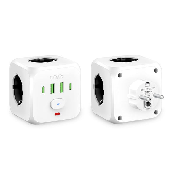 Tech-Protect Multi Opladningsdock til Flere Elektroniske Enheder - Hvid