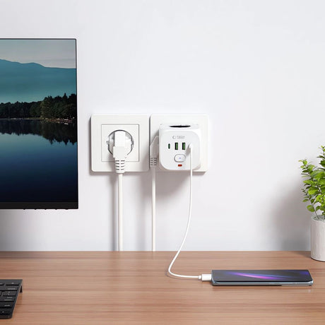 Tech-Protect Multi Opladningsdock til Flere Elektroniske Enheder - Hvid