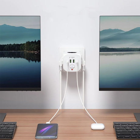 Tech-Protect Multi Opladningsdock til Flere Elektroniske Enheder - Hvid