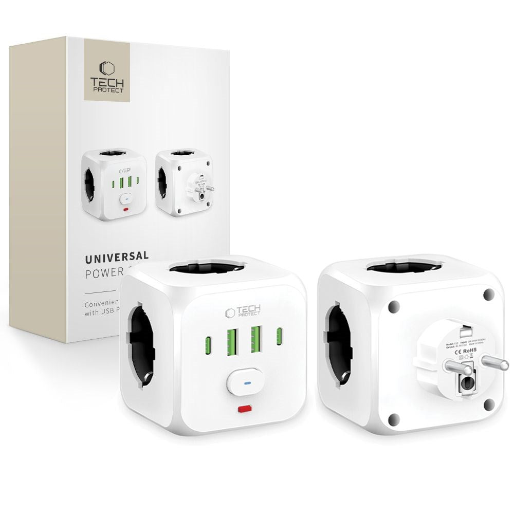 Tech-Protect Multi Opladningsdock til Flere Elektroniske Enheder - Hvid