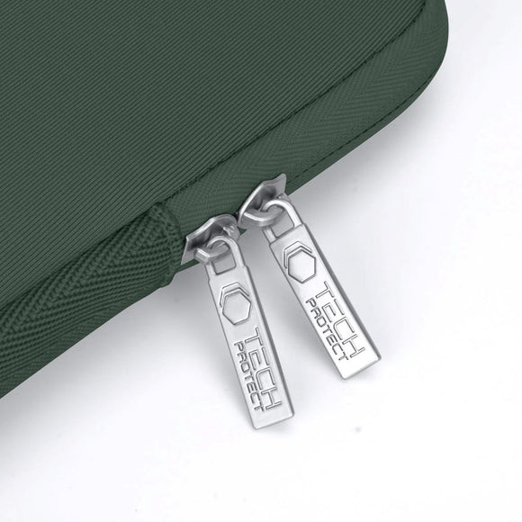 Tech-Protect Neoslim MacBook/Laptop 13-14" Sleeve m. Lille Taske - Grøn