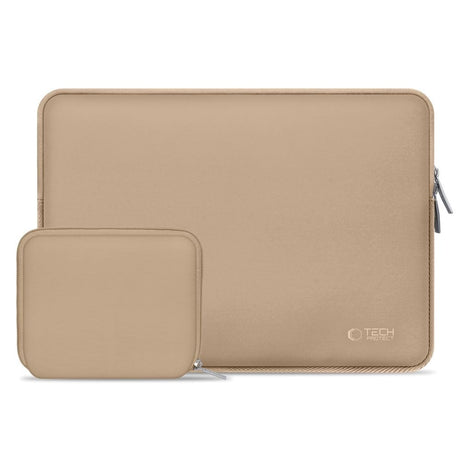 Tech-Protect Neoslim MacBook/Laptop 13-14" Sleeve m. Lille Taske - Beige
