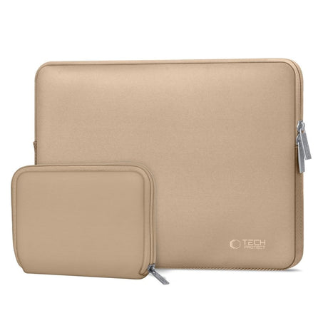 Tech-Protect Neoslim MacBook/Laptop 13-14" Sleeve m. Lille Taske - Beige