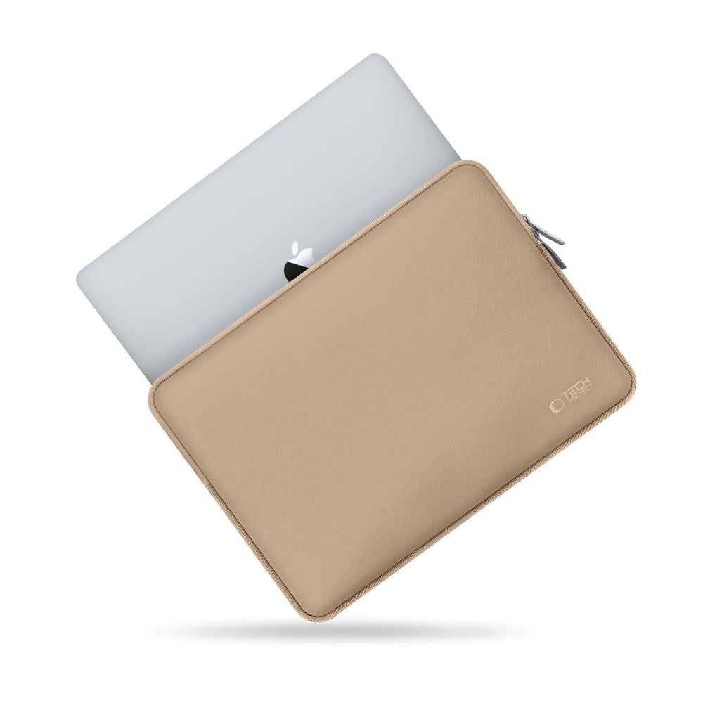 Tech-Protect Neoslim MacBook/Laptop 13-14" Sleeve m. Lille Taske - Beige