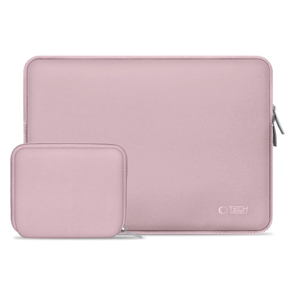 Tech-Protect Neoslim MacBook/Laptop 15-16" Sleeve m. Lille Taske - Lyserød