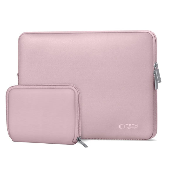 Tech-Protect Neoslim MacBook/Laptop 15-16" Sleeve m. Lille Taske - Lyserød
