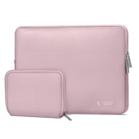 Tech-Protect Neoslim MacBook/Laptop 13-14" Sleeve m. Lille Taske - Lyserød
