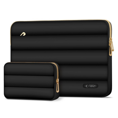 Tech-Protect Puffy MacBook / Laptop 15-16" Sleeve m. Lille Taske - Sort