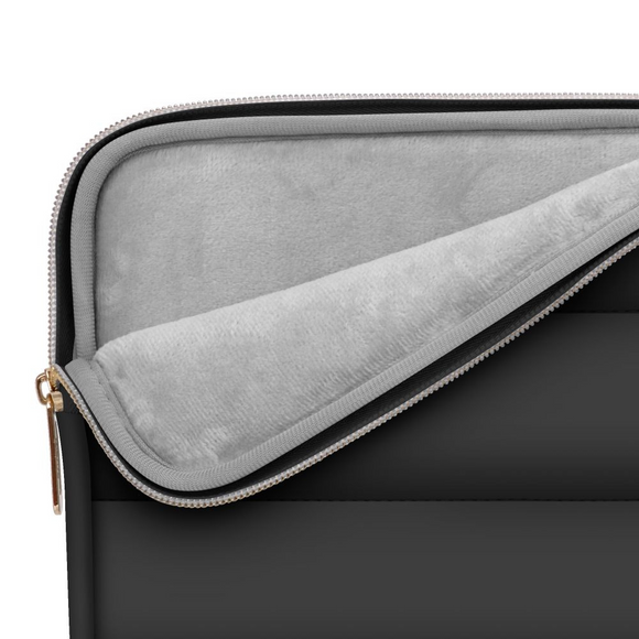 Tech-Protect Puffy MacBook / Laptop 13-14" Sleeve m. Lille Taske - Sort