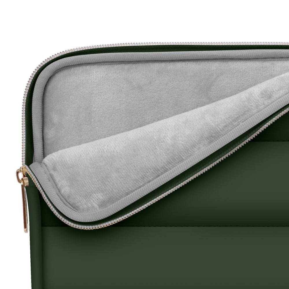 Tech-Protect Puffy MacBook / Laptop 15-16" Sleeve m. Lille Taske - Grøn