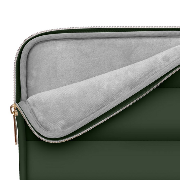 Tech-Protect Puffy MacBook / Laptop 15-16" Sleeve m. Lille Taske - Grøn