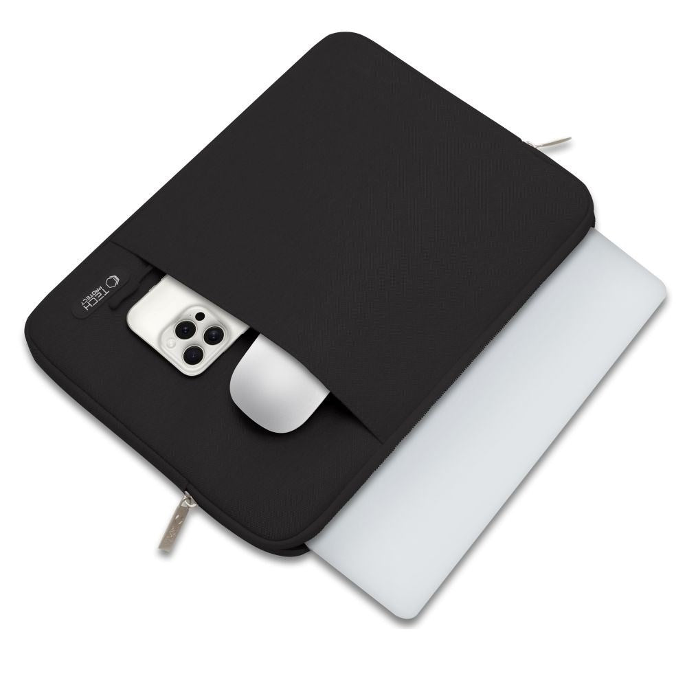 Tech-Protect Sleevy MacBook/Laptop 15-16" Sleeve m. Lomme - Sort