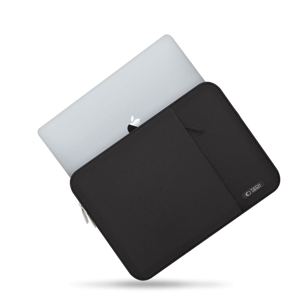 Tech-Protect Sleevy MacBook/Laptop 15-16" Sleeve m. Lomme - Sort