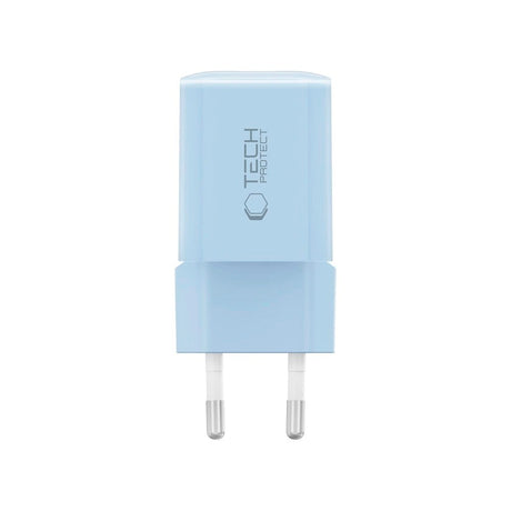 Tech-Protect 33W Vægoplader m. 1x USB-A & 1x USB-C - Blå