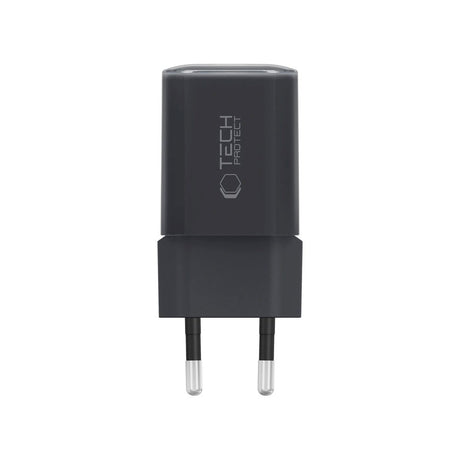 Tech-Protect 33W Vægoplader m. 1x USB-A & 1x USB-C - Sort