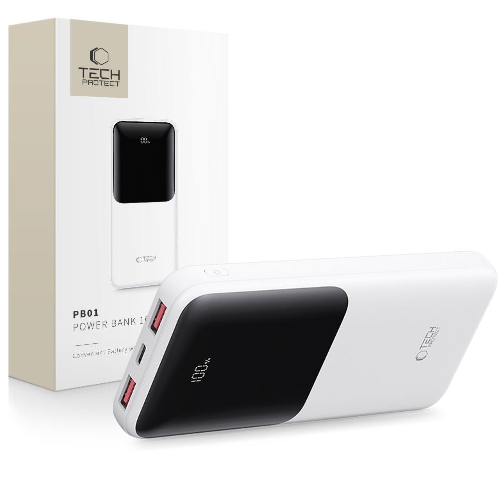 Tech-Protect Powerbank 10000mAh 22.5W - Hvid