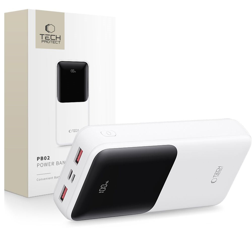 Tech-Protect Powerbank 20000mAh 22.5W - Hvid