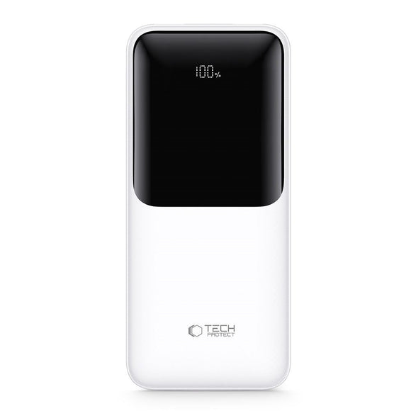 Tech-Protect Powerbank 30000mAh 22.5W - Hvid