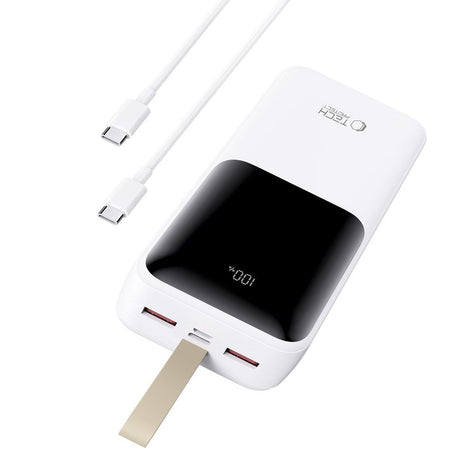Tech-Protect Powerbank 30000mAh 22.5W - Hvid