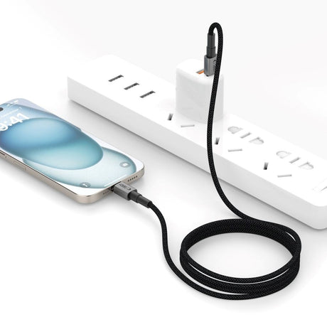Tech-Protect Ultraboost DNA PD 60W/3A USB-C til USB-C Kabel 25 cm - Sort / Mørkegrå