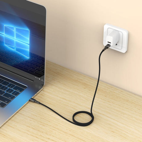 Tech-Protect Ultraboost DNA PD 60W/3A USB-C til USB-C Kabel 25 cm - Sort / Mørkegrå