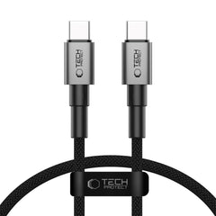 Tech-Protect Ultraboost DNA PD 60W/3A USB-C til USB-C Kabel 25 cm - Sort / Mørkegrå