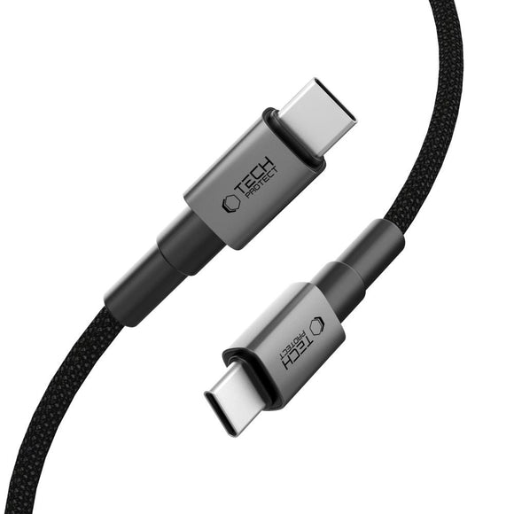 Tech-Protect Ultraboost DNA PD 100W/5A USB-C til USB-C Kabel 1m - Sort / Mørkegrå