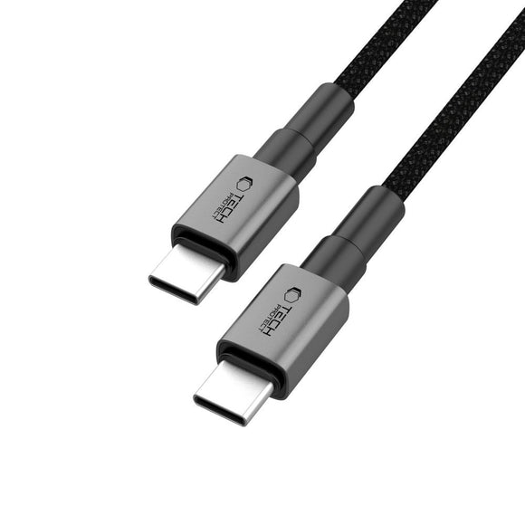 Tech-Protect Ultraboost DNA PD 100W/5A USB-C til USB-C Kabel 1m - Sort / Mørkegrå